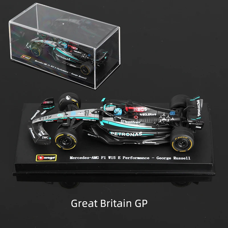1:43 Scale All 2025 and 2024 F1 Teams Models with Driver Helmet And Display Box