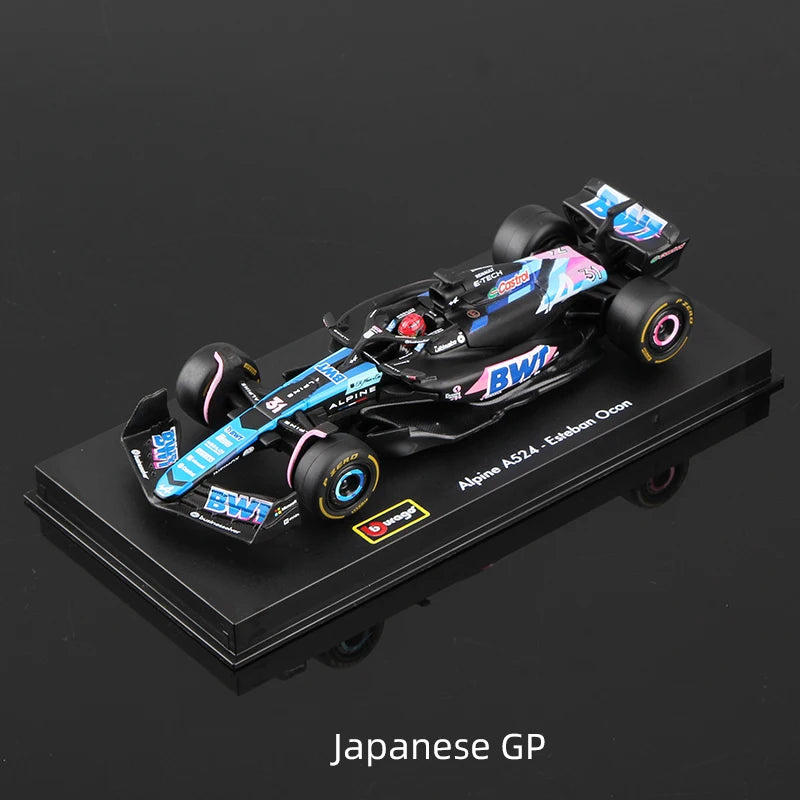 1:43 Scale All 2025 and 2024 F1 Teams Models with Driver Helmet And Display Box