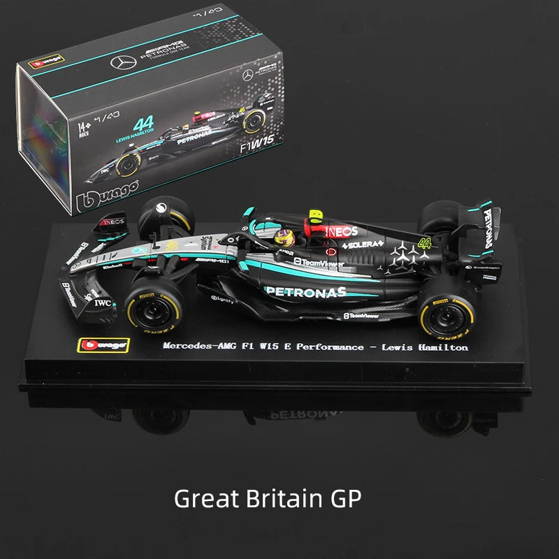 1:43 Scale All 2025 and 2024 F1 Teams Models with Driver Helmet And Display Box