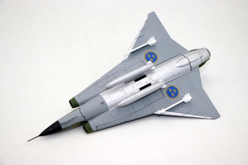 1:100 Saab J35 Draken Swedish Air Force Diecast Model