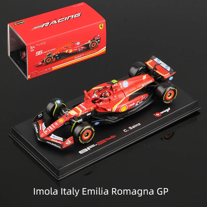 1:43 Scale All 2025 and 2024 F1 Teams Models with Driver Helmet And Display Box