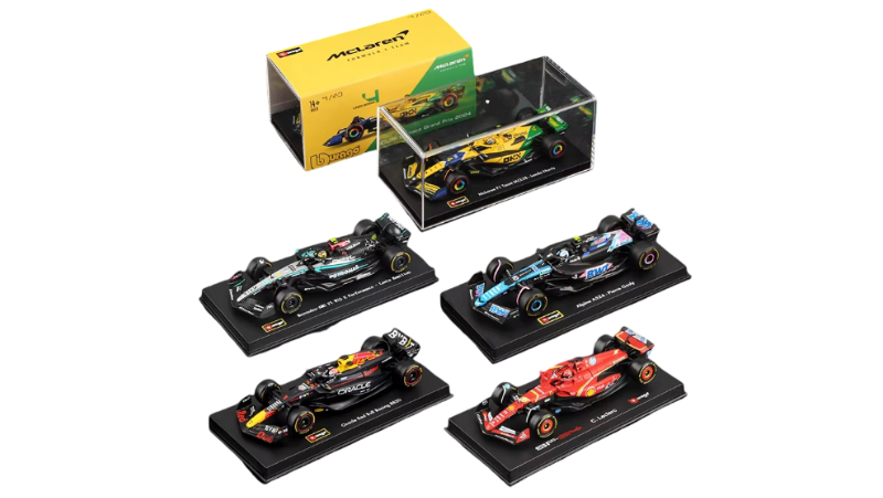 1:43 Scale All 2025 and 2024 F1 Teams Models with Driver Helmet And Display Box