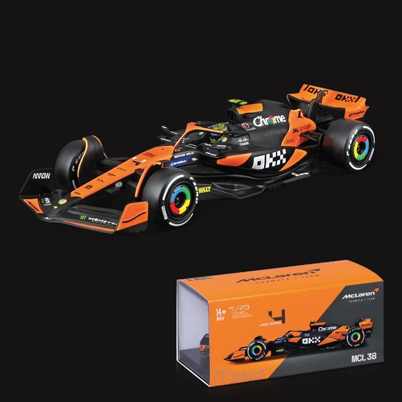 1:43 Scale All 2025 and 2024 F1 Teams Models with Driver Helmet And Display Box