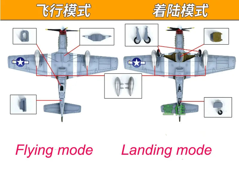 1:72 P-51 Mustang Fighter Metal Model
