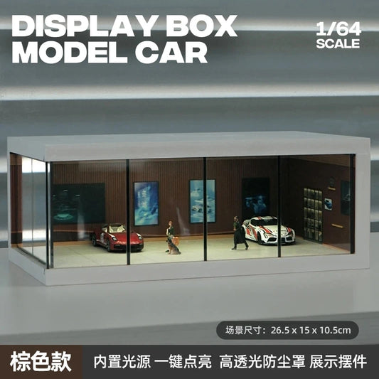 1:64 Scale Car Showroom Display Case with LED Lights